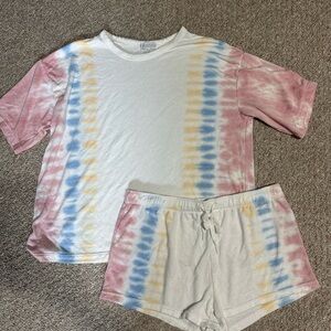 Tie-Dye Pajama Set - Pink, Blue, Yellow (So soft!)